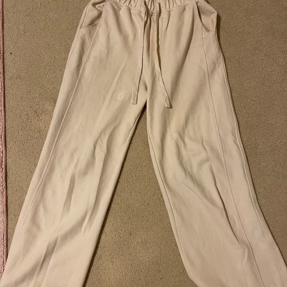 Beige sweatpants